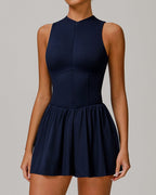 Vyla™ Cloud Stand Collar A-Line Tennis Dress