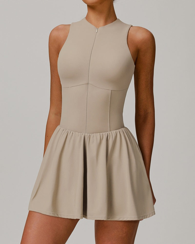 Vyla™ Cloud Stand Collar A-Line Tennis Dress