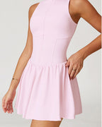 Vyla™ Cloud Stand Collar A-Line Tennis Dress