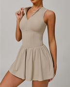 Vyla™ Cloud Stand Collar A-Line Tennis Dress