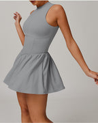 Vyla™ Cloud Stand Collar A-Line Tennis Dress