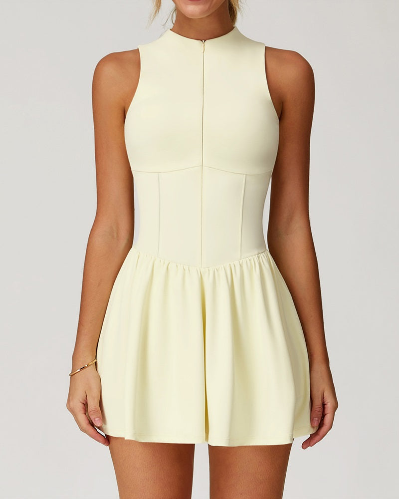 Vyla™ Cloud Stand Collar A-Line Tennis Dress