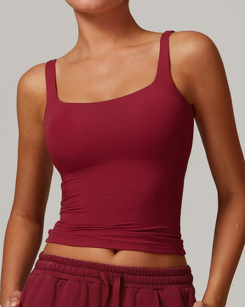 Vyla™ Quick-Dry Open-Back Fitted Yoga Cami Tank