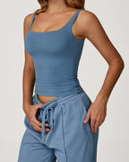 Vyla™ Quick-Dry Open-Back Fitted Yoga Cami Tank