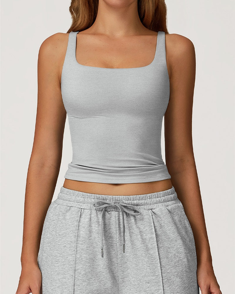 Vyla™ Quick-Dry Open-Back Fitted Yoga Cami Tank