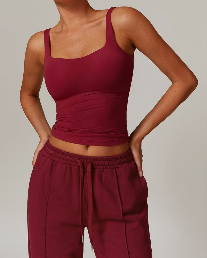 Vyla™ Quick-Dry Open-Back Fitted Yoga Cami Tank