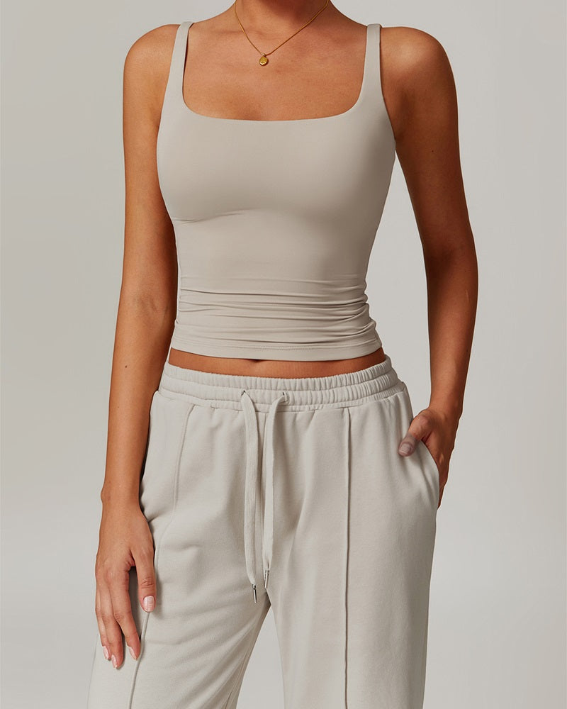 Vyla™ Quick-Dry Open-Back Fitted Yoga Cami Tank
