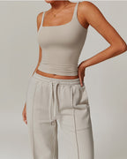 Vyla™ Quick-Dry Open-Back Fitted Yoga Cami Tank