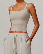Vyla™ Quick-Dry Open-Back Fitted Yoga Cami Tank