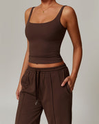 Vyla™ Quick-Dry Open-Back Fitted Yoga Cami Tank