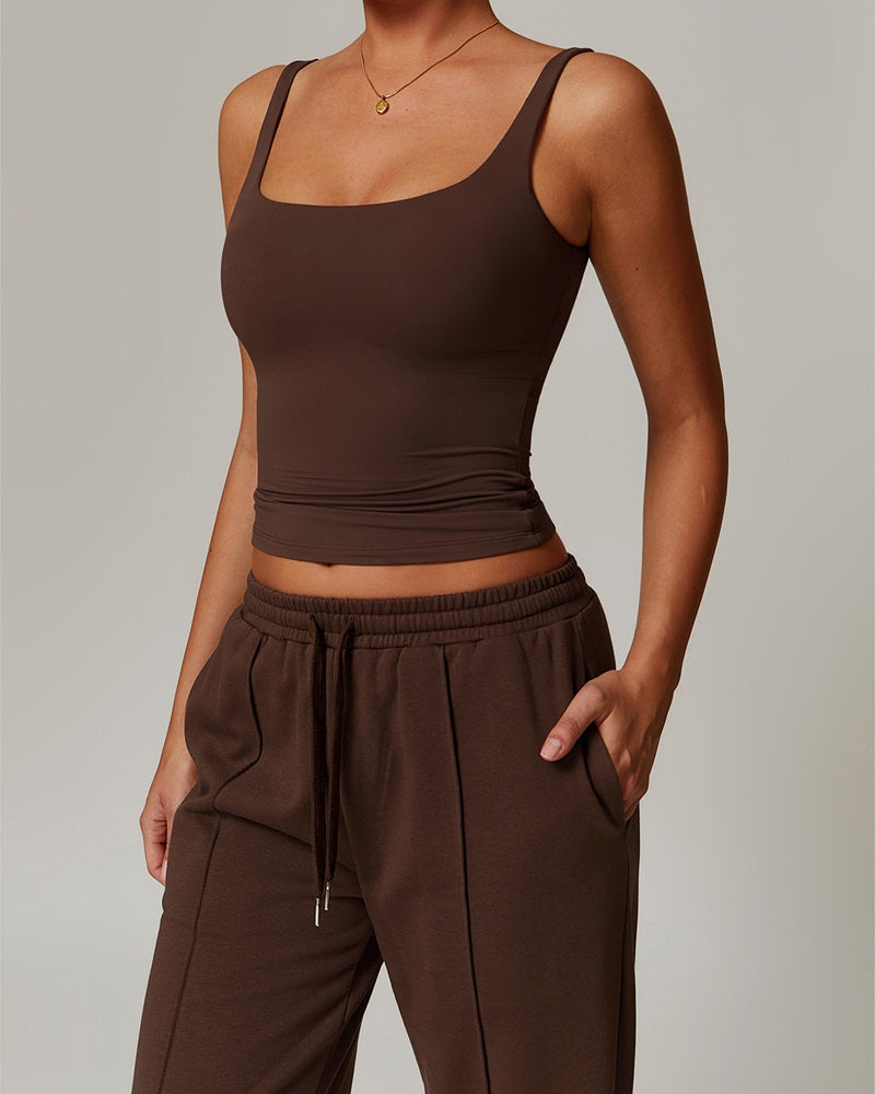 Vyla™ Quick-Dry Open-Back Fitted Yoga Cami Tank