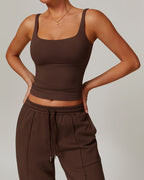 Vyla™ Quick-Dry Open-Back Fitted Yoga Cami Tank