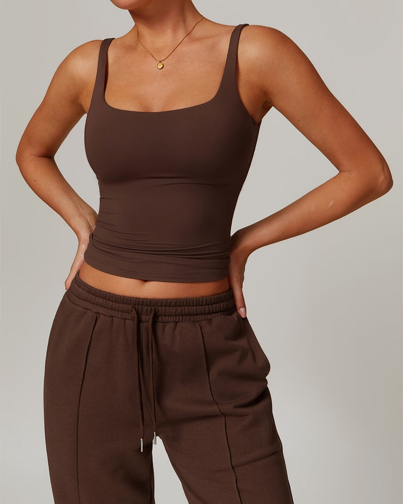 Vyla™ Quick-Dry Open-Back Fitted Yoga Cami Tank