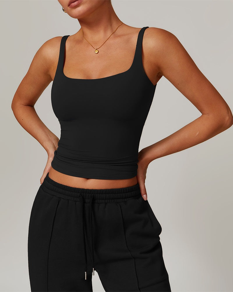 Vyla™ Quick-Dry Open-Back Fitted Yoga Cami Tank