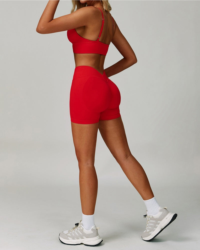Vyla™ Seamless V-Waist Sculpting Yoga Shorts