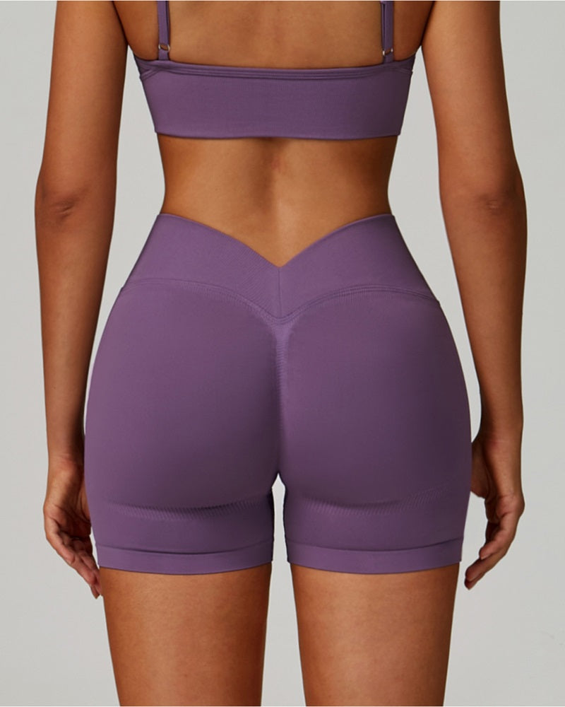 Vyla™ Seamless V-Waist Sculpting Yoga Shorts