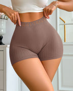 Vyla™ High-Waisted Letter Knit Athletic Shorts