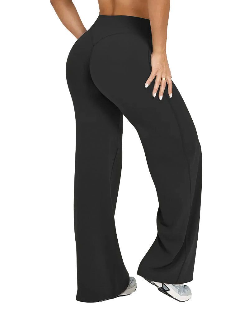 Vyla™ Breathable Ice Silk High-Waisted Straight Leg Yoga Pants