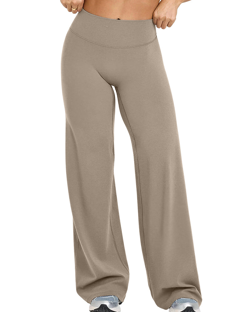 Vyla™ Breathable Ice Silk High-Waisted Straight Leg Yoga Pants