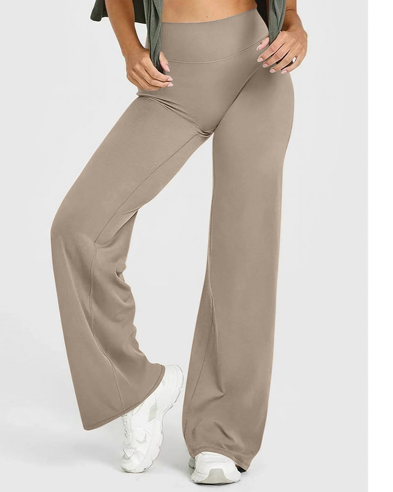Vyla™ Breathable Ice Silk High-Waisted Straight Leg Yoga Pants