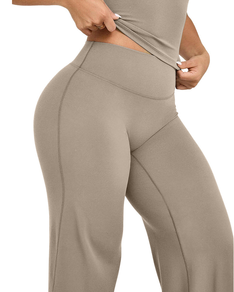 Vyla™ Breathable Ice Silk High-Waisted Straight Leg Yoga Pants
