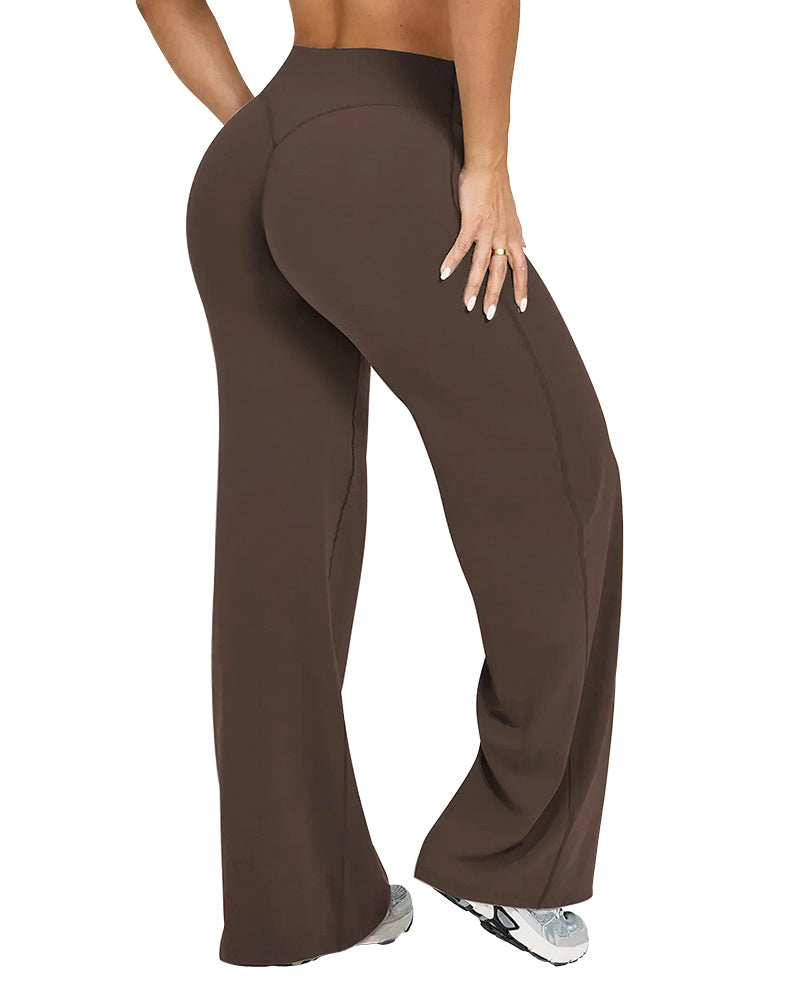 Vyla™ Breathable Ice Silk High-Waisted Straight Leg Yoga Pants
