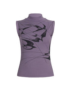 Vyla™ Swallow Mock Neck Sleeveless Knit Top