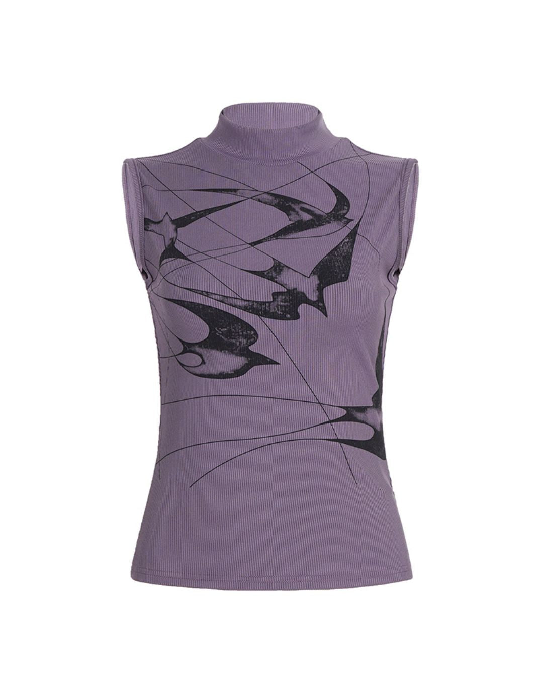 Vyla™ Swallow Mock Neck Sleeveless Knit Top