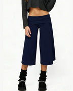Vyla™ Fold-Over Waist Wide Leg Capris