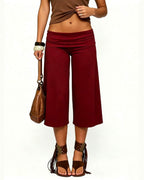 Vyla™ Fold-Over Waist Wide Leg Capris