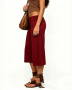 Vyla™ Fold-Over Waist Wide Leg Capris