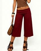 Vyla™ Fold-Over Waist Wide Leg Capris
