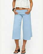 Vyla™ Fold-Over Waist Wide Leg Capris