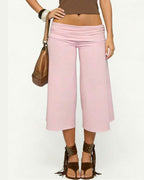 Vyla™ Fold-Over Waist Wide Leg Capris