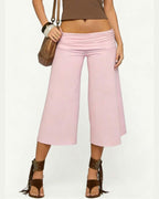 Vyla™ Fold-Over Waist Wide Leg Capris