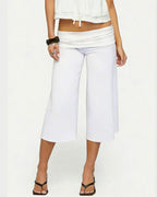 Vyla™ Fold-Over Waist Wide Leg Capris