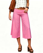 Vyla™ Fold-Over Waist Wide Leg Capris