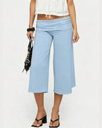 Vyla™ Fold-Over Waist Wide Leg Capris