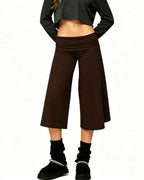 Vyla™ Fold-Over Waist Wide Leg Capris