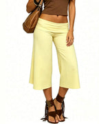 Vyla™ Fold-Over Waist Wide Leg Capris