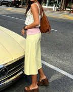 Vyla™ Contrast Fold-Over Waist Wide Leg Capri Pants