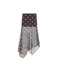Vyla™ Polka Dot Asymmetrical Mesh Skirt