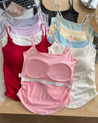 Vyla™ Ruched Built-In Bra Cami Top