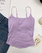 Vyla™ Ruched Built-In Bra Cami Top