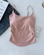 Vyla™ Ruched Built-In Bra Cami Top