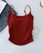 Vyla™ Ruched Built-In Bra Cami Top