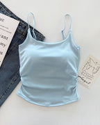 Vyla™ Ruched Built-In Bra Cami Top