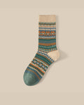 Vyla™ Soft Warm Retro Tribal Color Block Socks