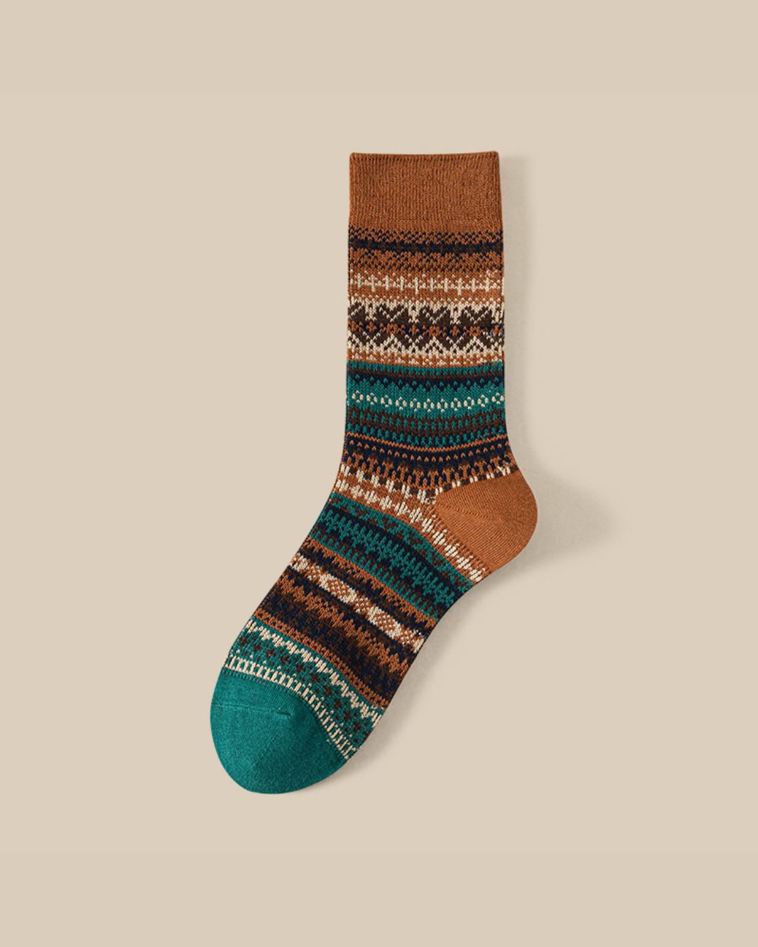 Vyla™ Soft Warm Retro Tribal Color Block Socks