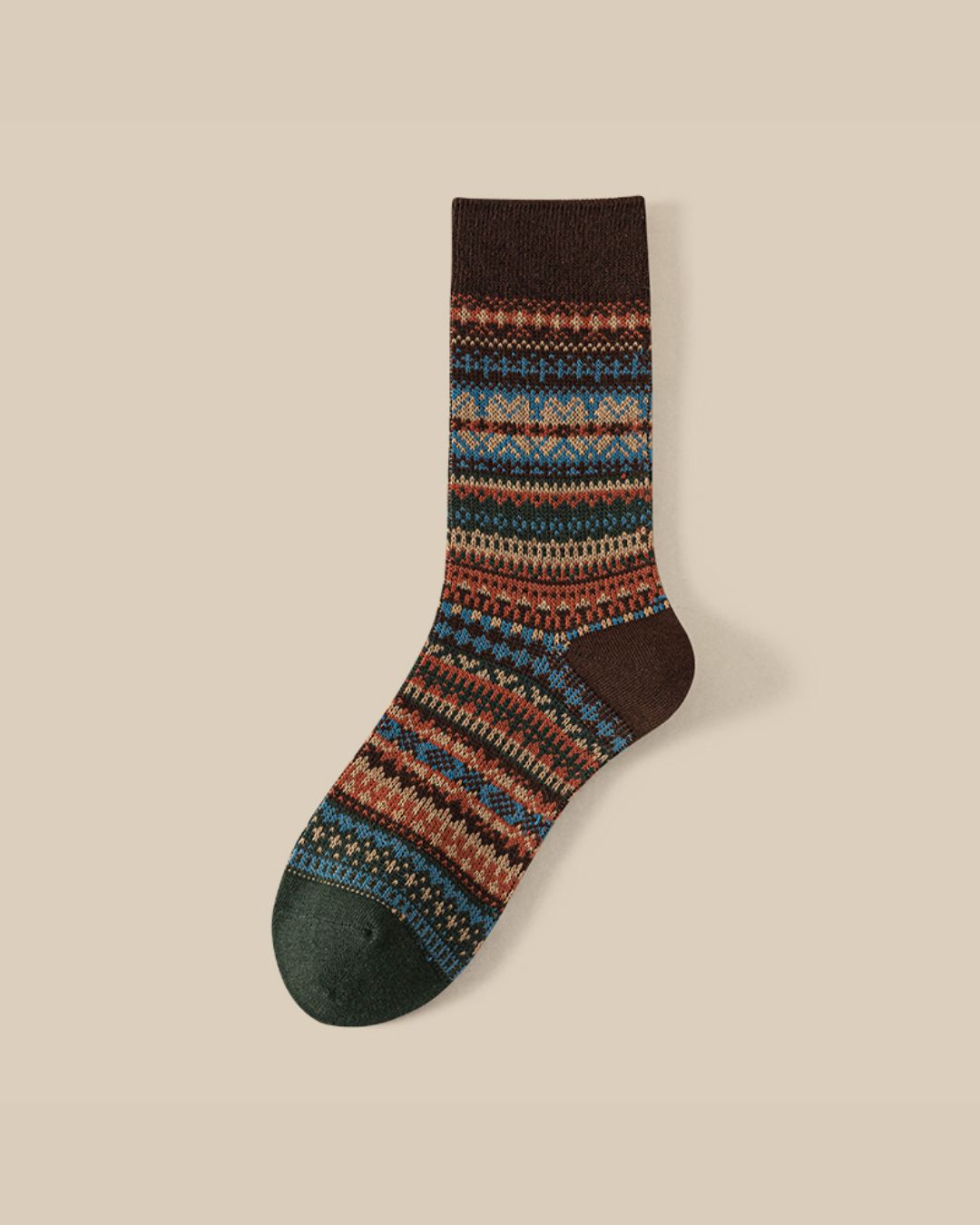 Vyla™ Soft Warm Retro Tribal Color Block Socks